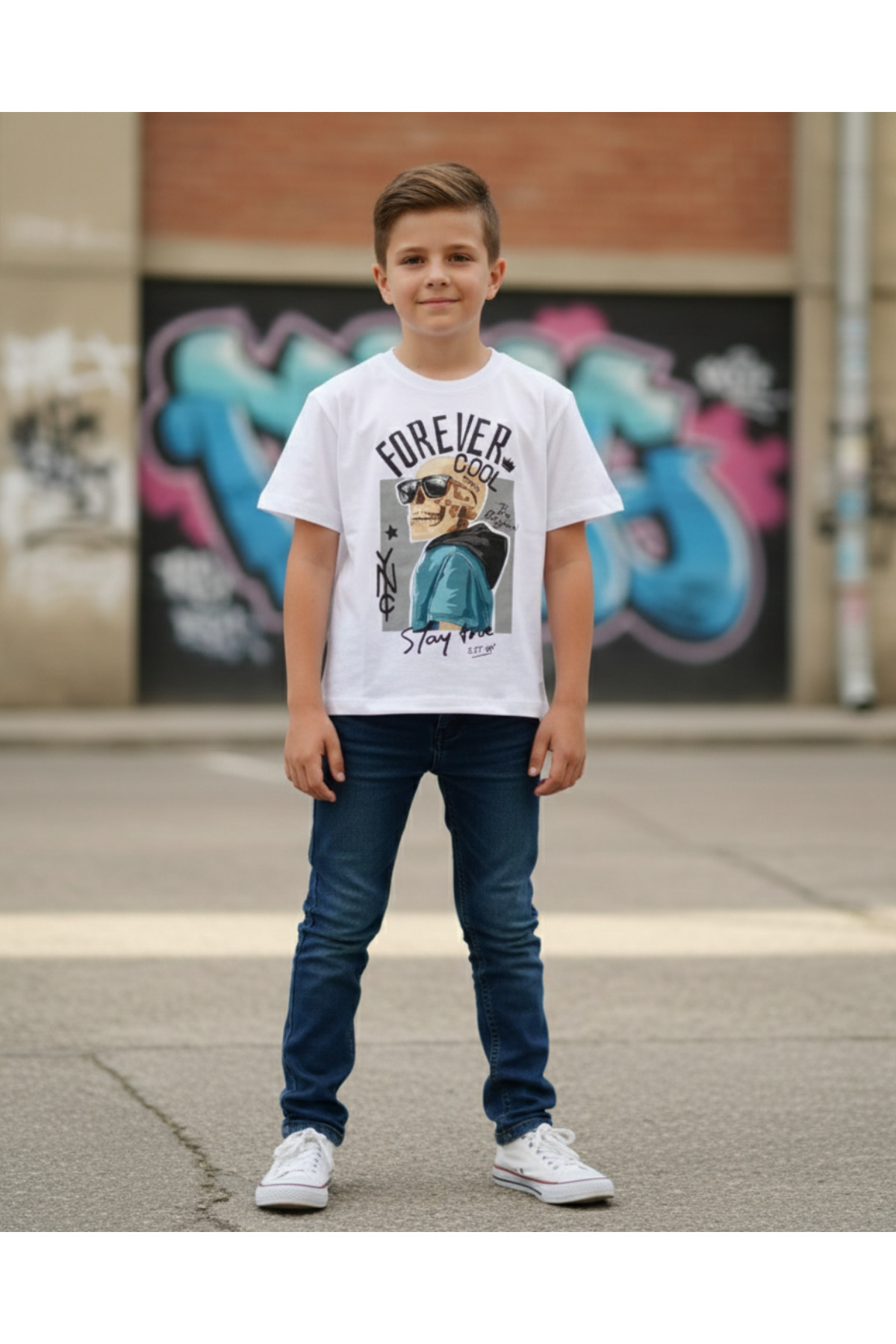 Erkek Çocuk Dijital Baskılı %100 Pamuk T-Shirt Penye Dokuma - Görsel 4