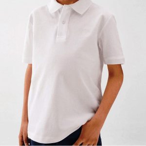 Fancy Kids Erkek Çocuk Polo T-Shirt Beyaz Düz