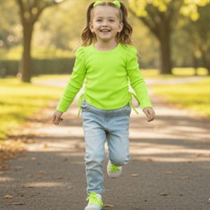 Kız Çocuk İnce Kaşkorse Sweatshirt – Pamuklu, Esnek ve Rahat Günlük Model