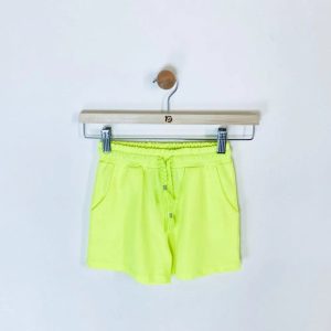 Erkek Çocuk Şort Şık Neon Sarı