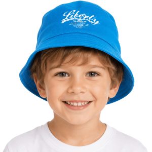 Erkek Bebek Liberty Baskılı Bucket Pamuklu Balıkçı Kova Şapka 1-3 Yaş