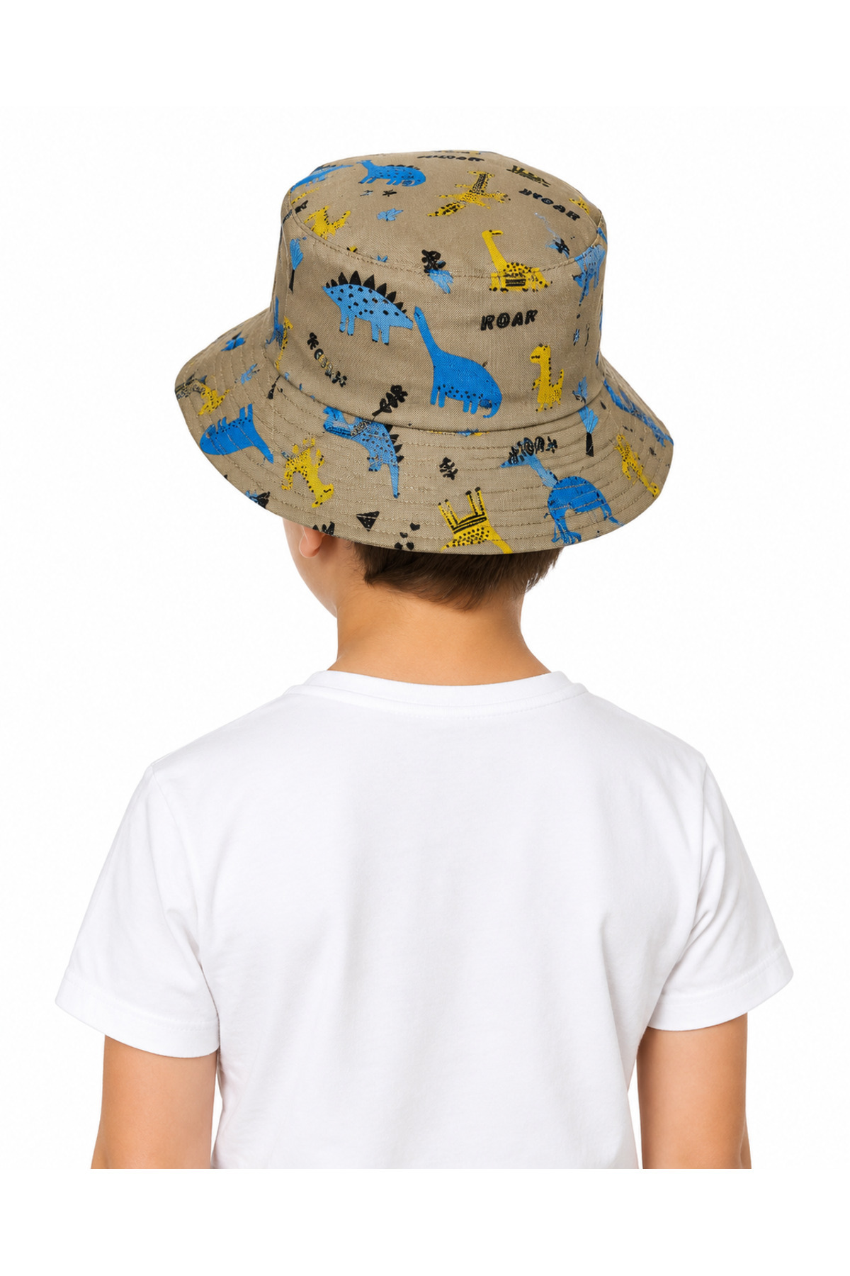 Erkek Çocuk Dinozor Desenli Bucket / Balıkçı Kova Şapka 4-8 Yaş - Görsel 3