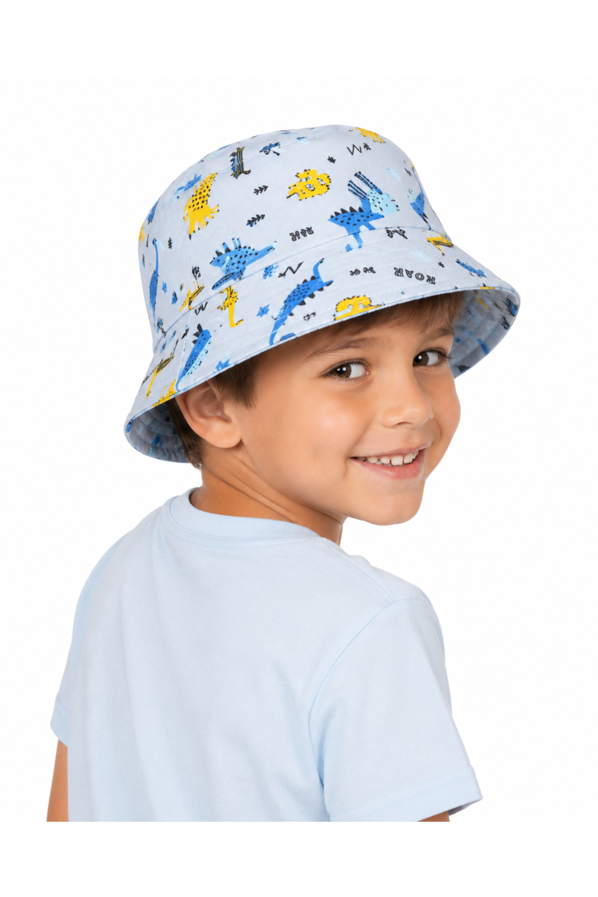 Erkek Çocuk Dinozor Desenli Bucket / Balıkçı Kova Şapka 4-8 Yaş - Görsel 23