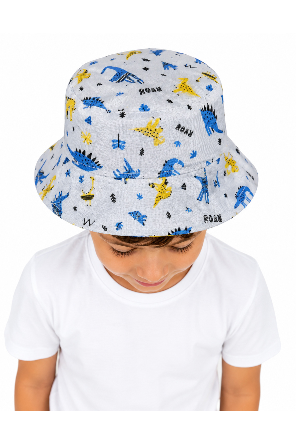 Erkek Çocuk Dinozor Desenli Bucket / Balıkçı Kova Şapka 4-8 Yaş - Görsel 28