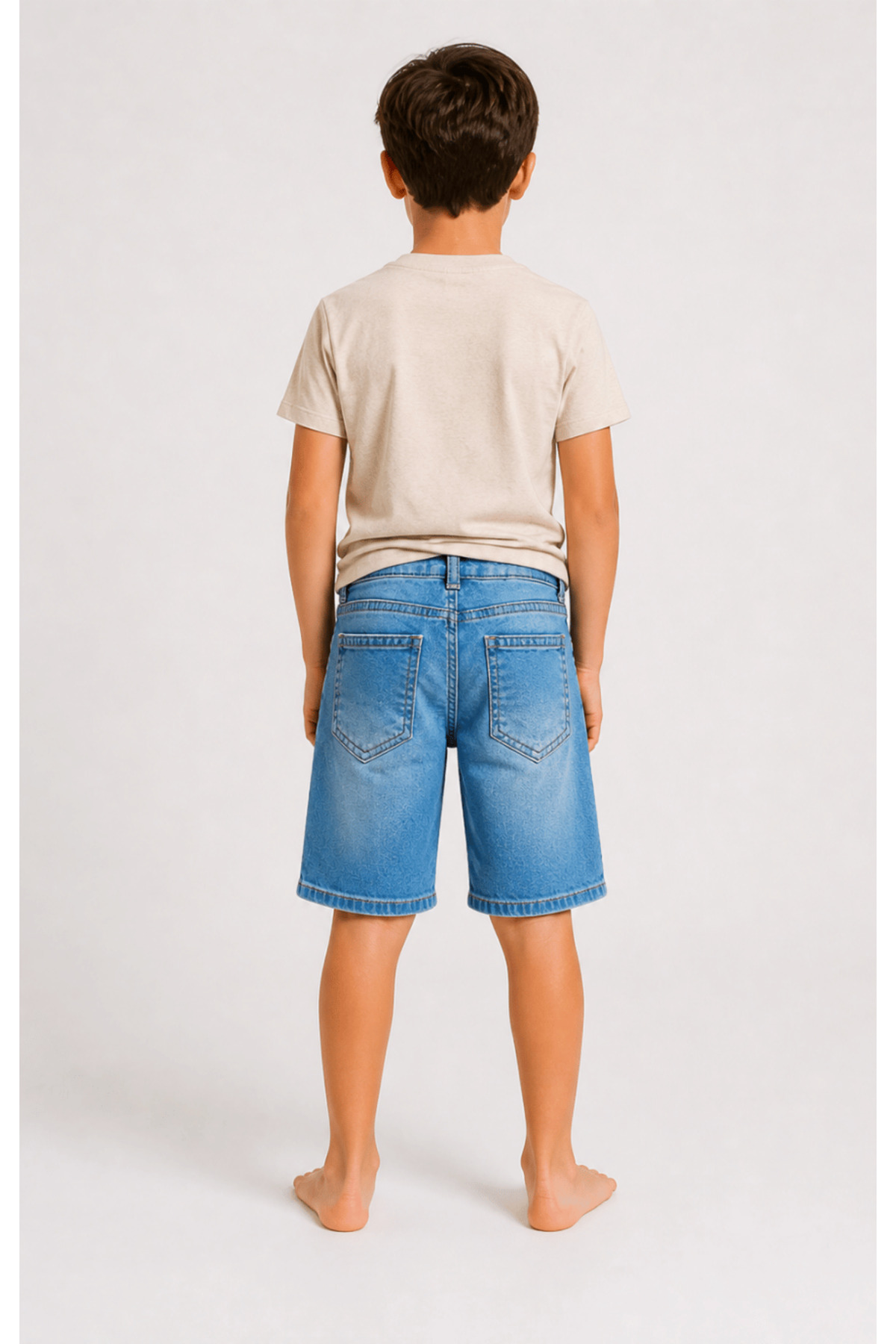 Erkek Çocuk Kot Şort First Jean Pamuklu Denim Yumuşak Kumaş - Görsel 3