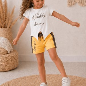Kız Çocuk Premium Alt Üst Takım Dance Baskılı Modern Kesim