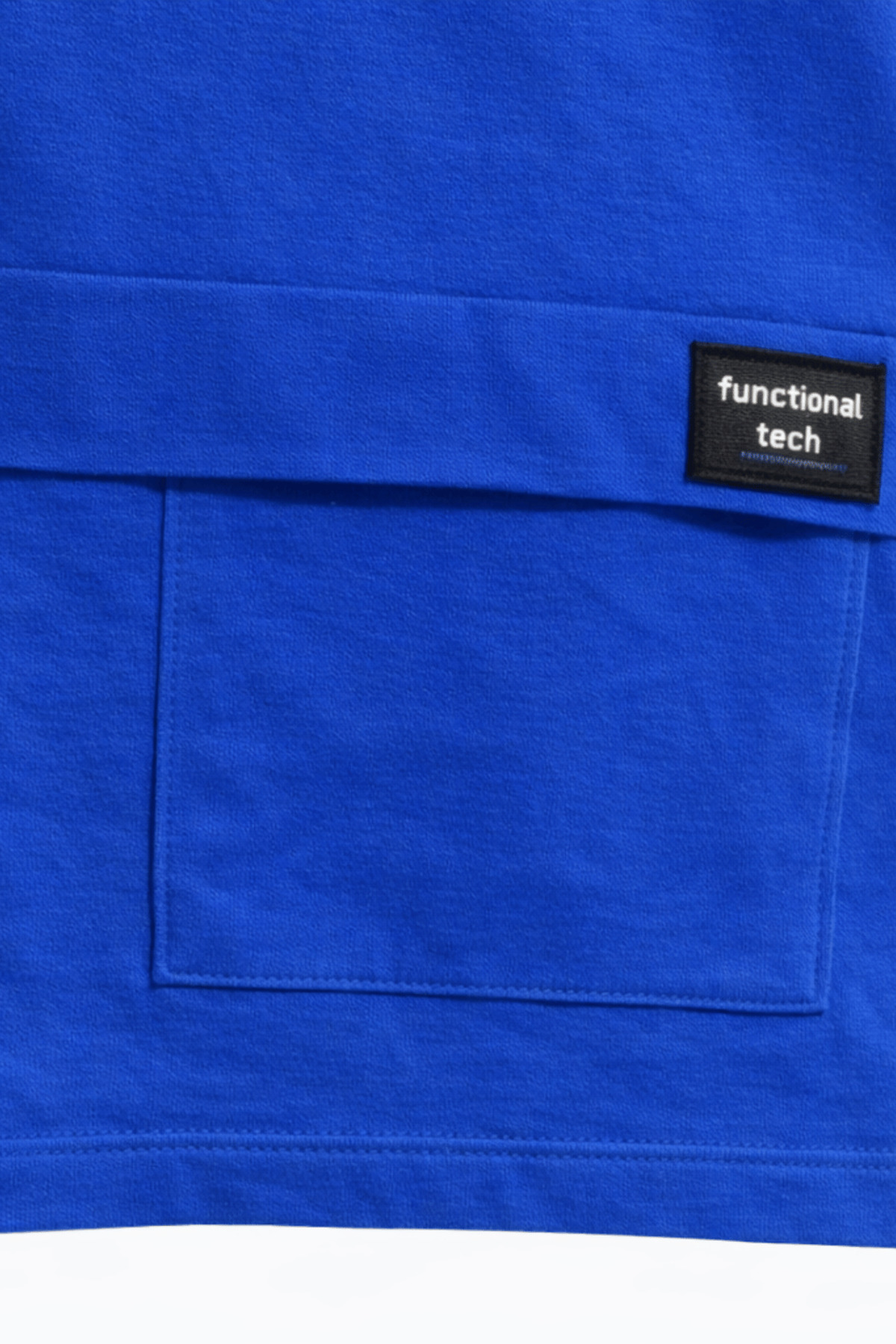 Erkek Çocuk Ön ve Arka Dijital Challenge Baskılı Mavi T-Shirt %95 Pamuk %5 Elastan Gizli Şık Cepli - Görsel 4